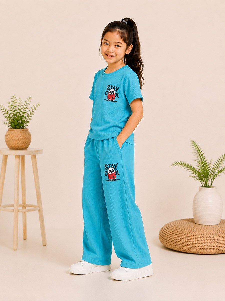 Kids Printed T-Shirt and Joggers Co-Ord Set