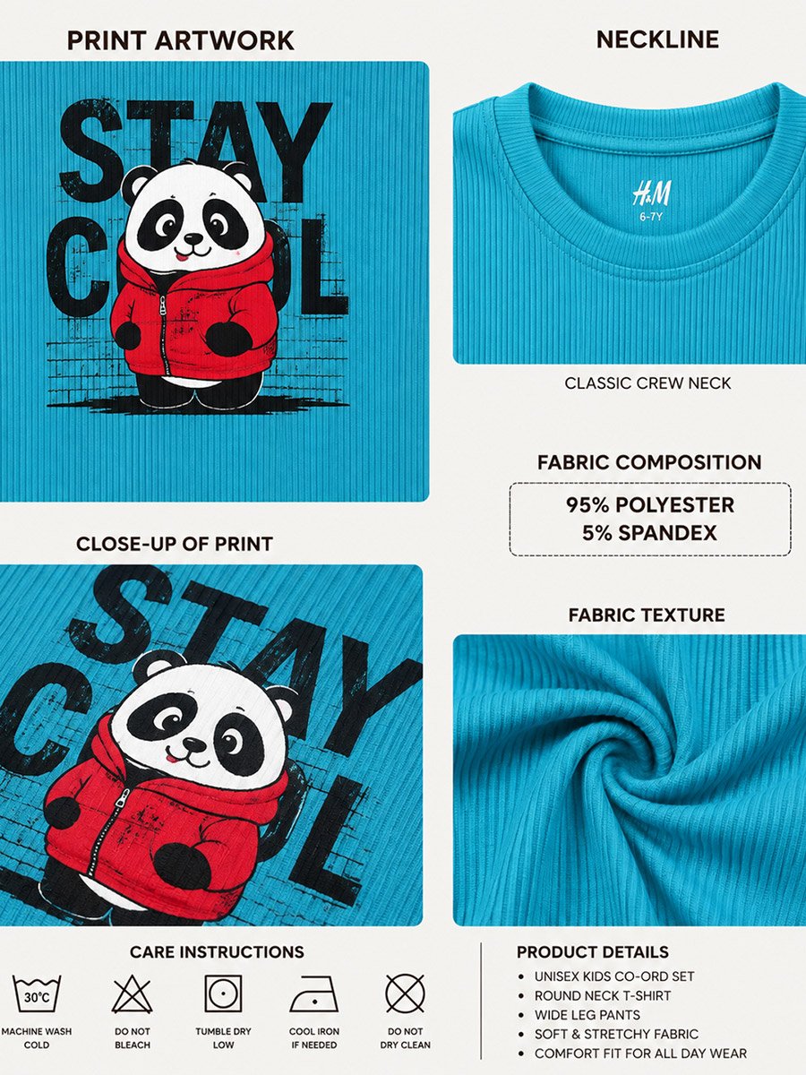 Kids Printed T-Shirt and Joggers Co-Ord Set