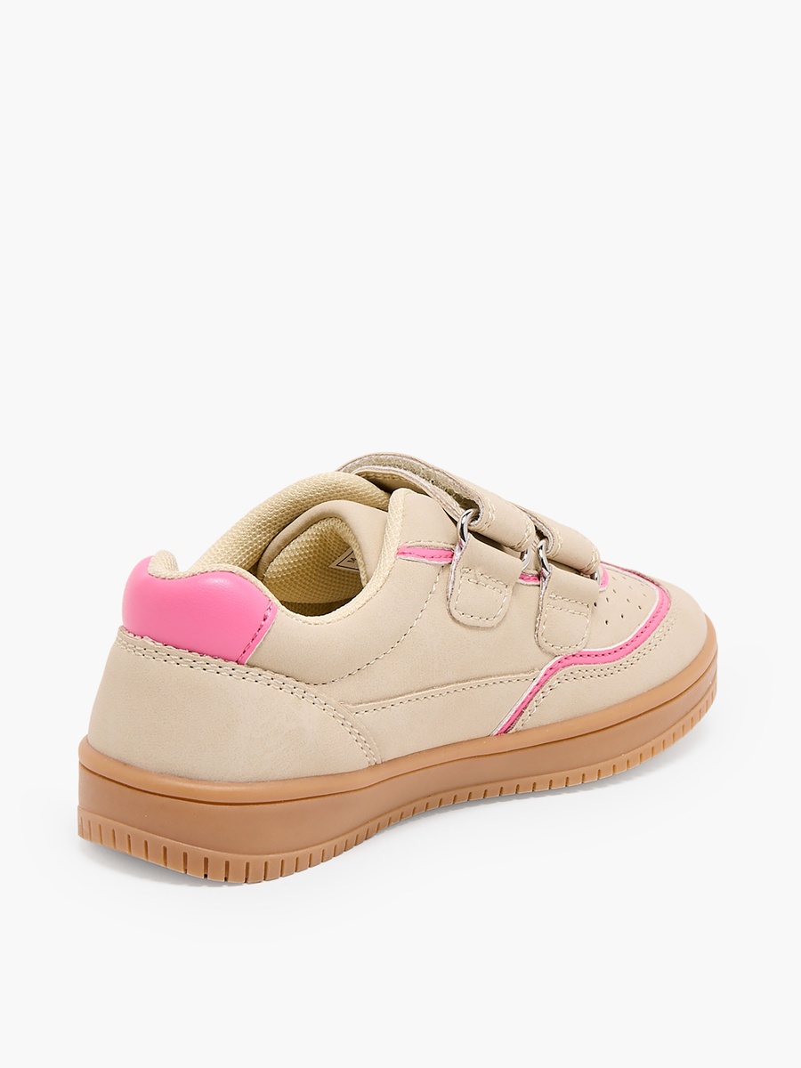 Girls Perforated Hook and Loop Sneakers
