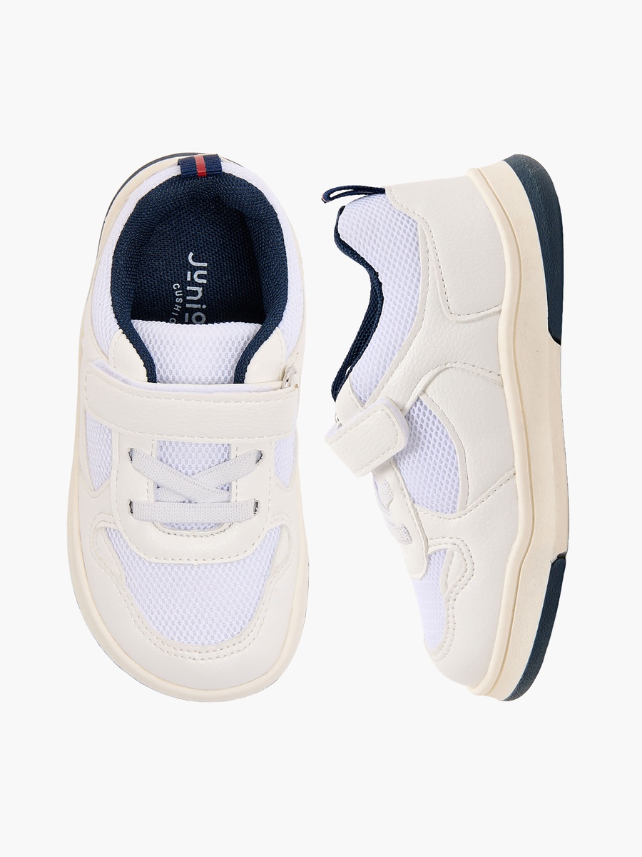 Boys Panelled Hook and Loop Ankle Sneakers