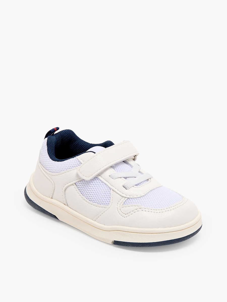Boys Panelled Hook and Loop Ankle Sneakers