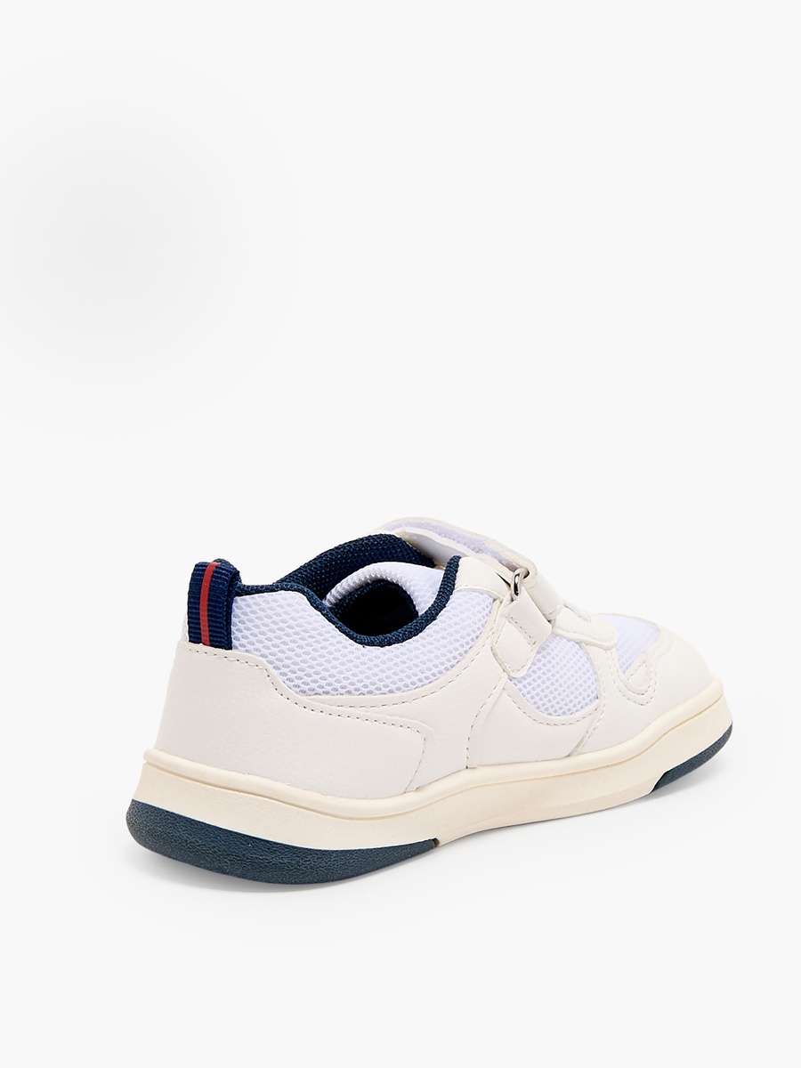 Boys Panelled Hook and Loop Ankle Sneakers