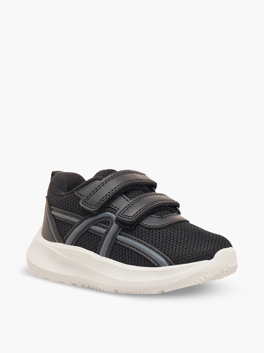 Boys Textured Hook and Loop Sneakers