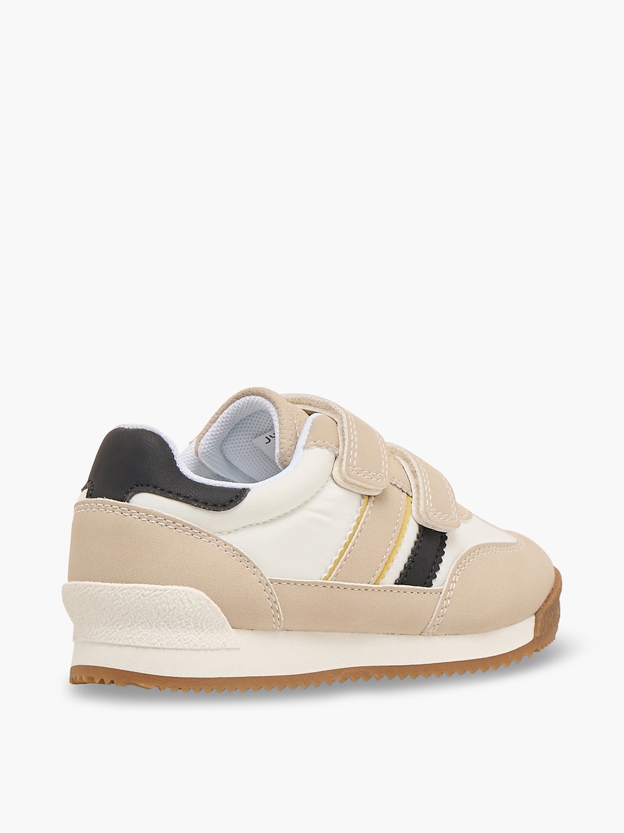 Panelled Sneakers with Hook and Loop Closure