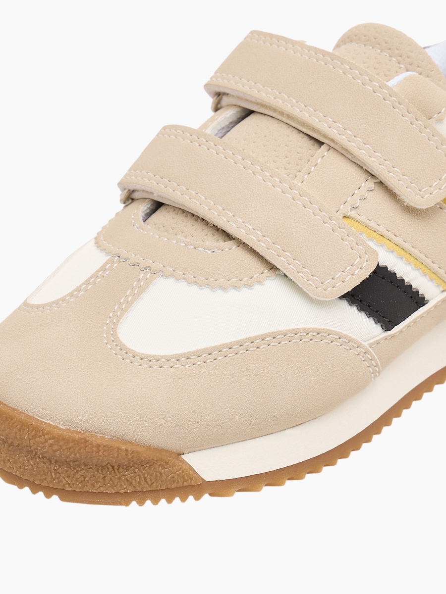 Panelled Sneakers with Hook and Loop Closure
