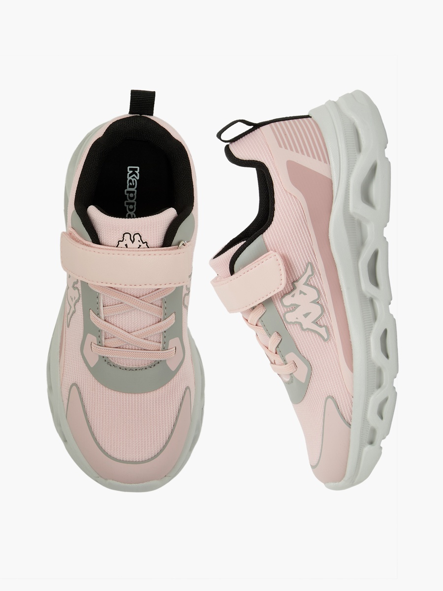 Girls Panelled Hook and Loop Sports Shoes