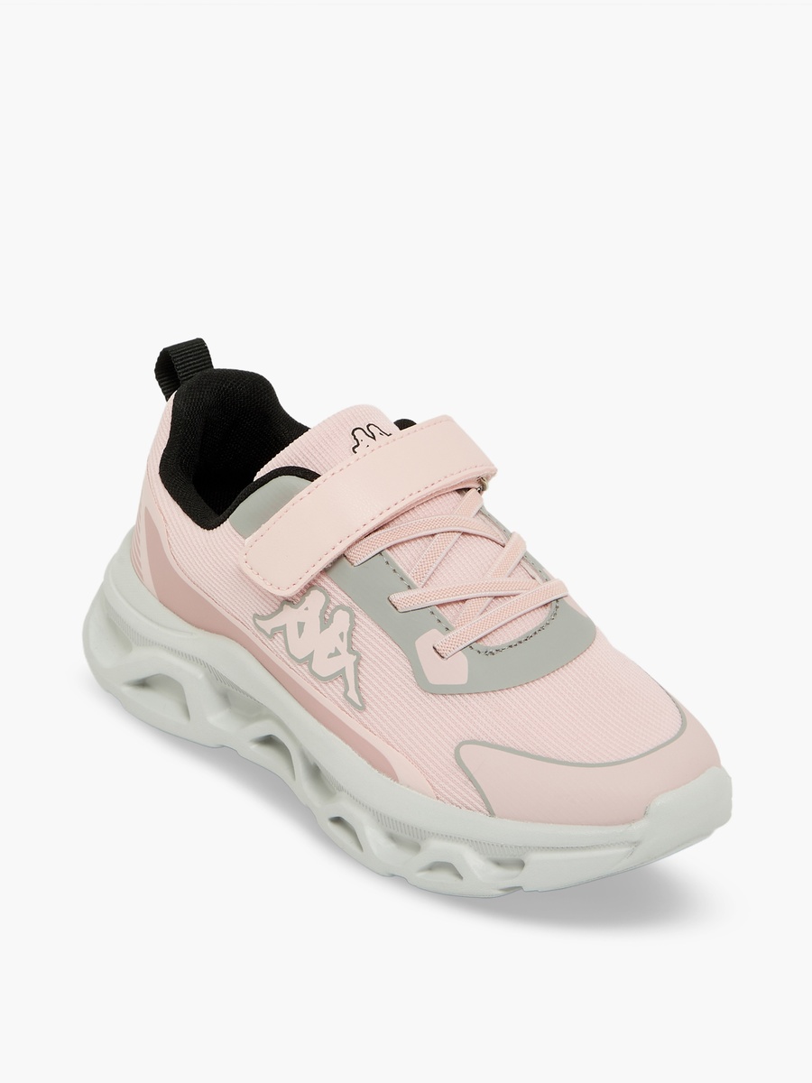 Girls Panelled Hook and Loop Sports Shoes