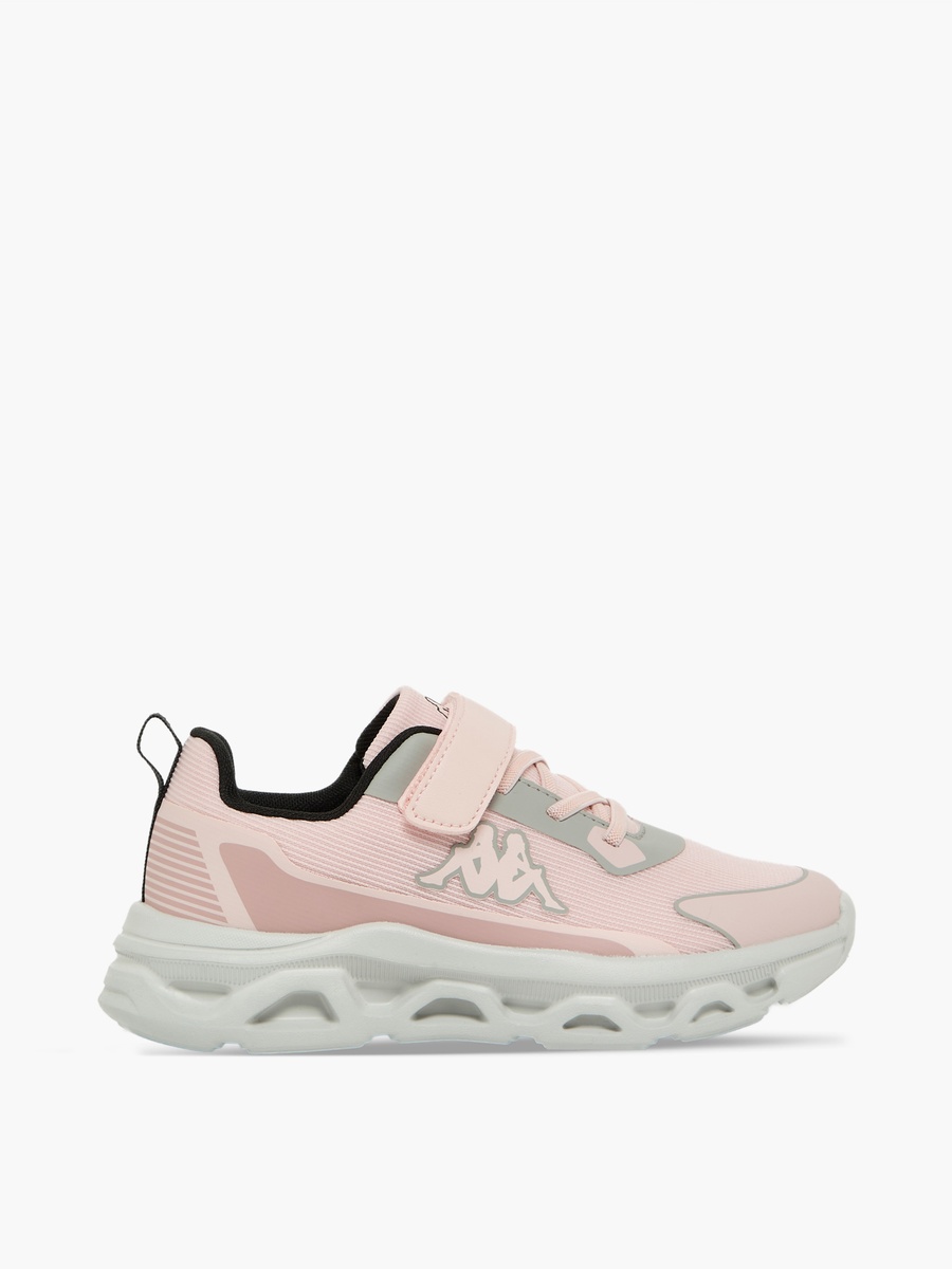 Girls Panelled Hook and Loop Sports Shoes
