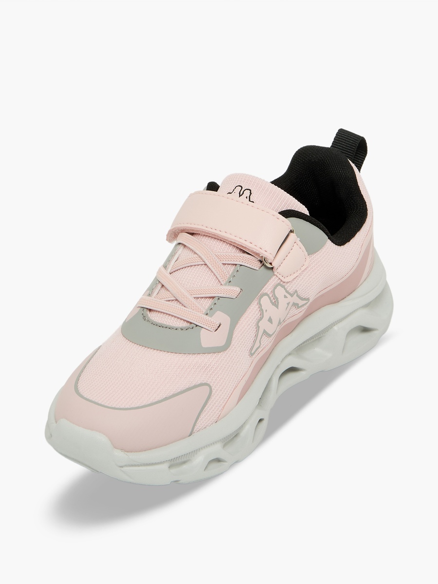 Girls Panelled Hook and Loop Sports Shoes