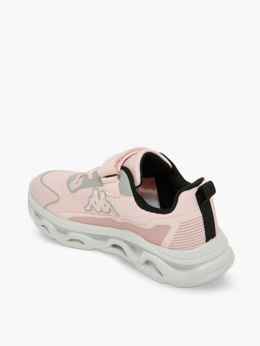 Girls Panelled Hook and Loop Sports Shoes