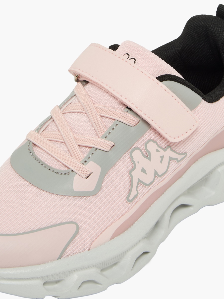 Girls Panelled Hook and Loop Sports Shoes