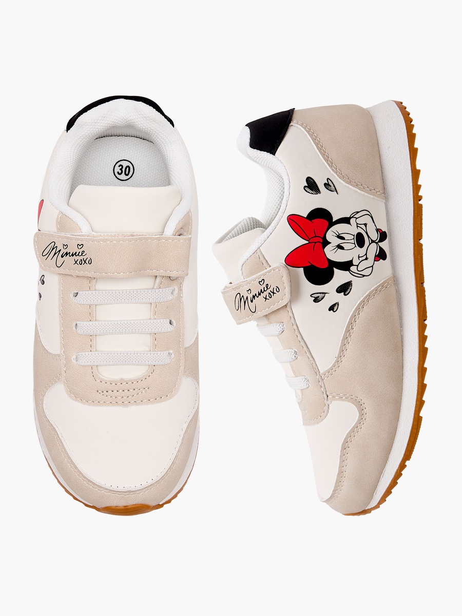 Girls Minnie Mouse Print Ankle Sneakers