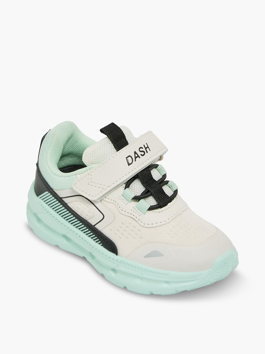 Girls Colourblock Hook and Loop Sports Shoes