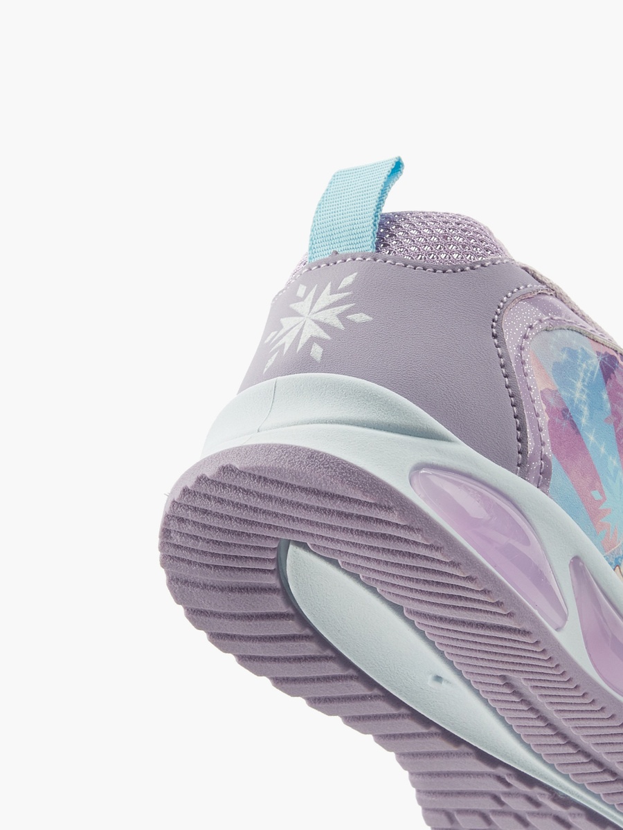 Girls Elsa Print Light-Up Ankle Sneakers