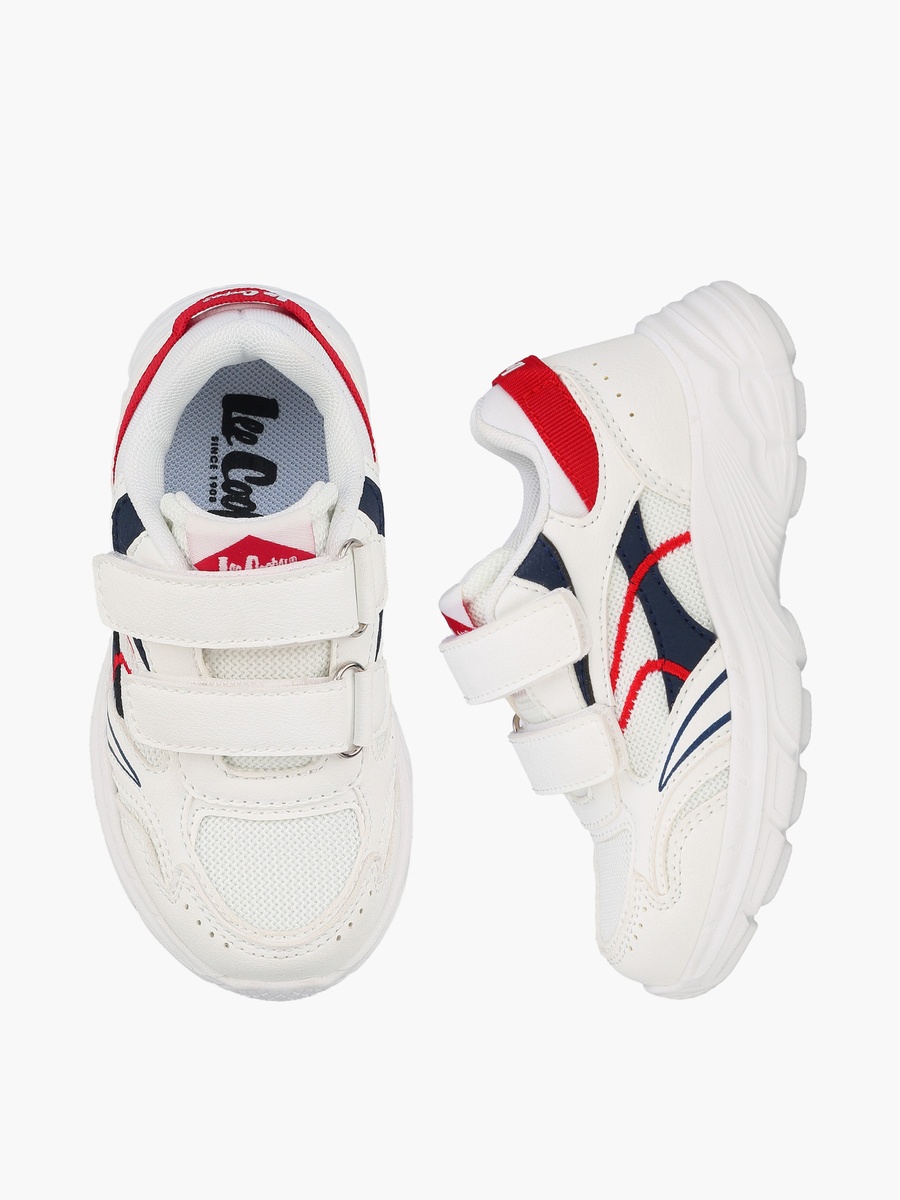 Girls Panelled Hook and Loop Ankle Sneakers
