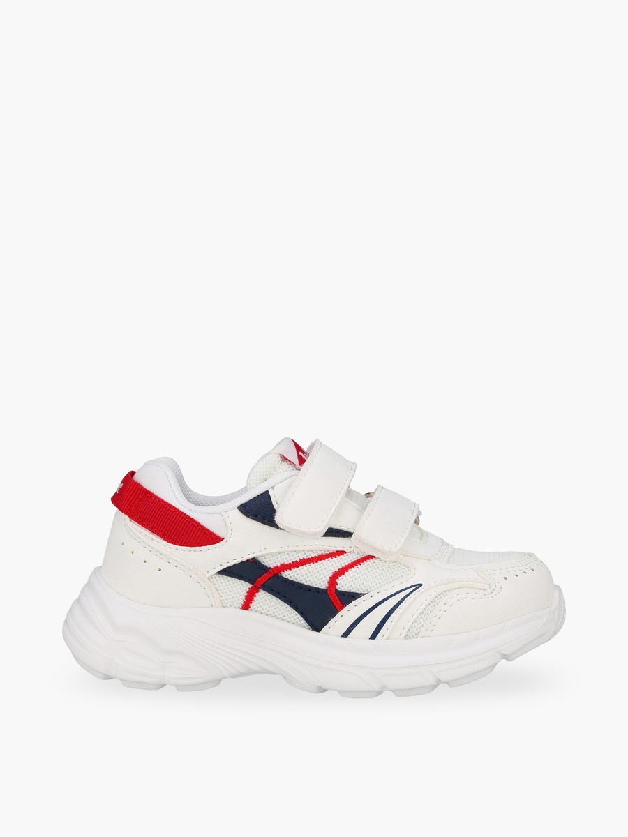 Girls Panelled Hook and Loop Ankle Sneakers