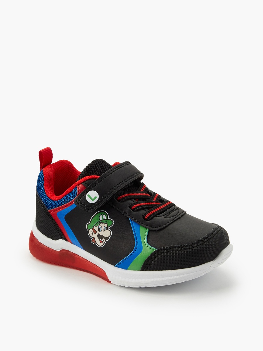 Boys Light-Up Hook and Loop Ankle Sneakers