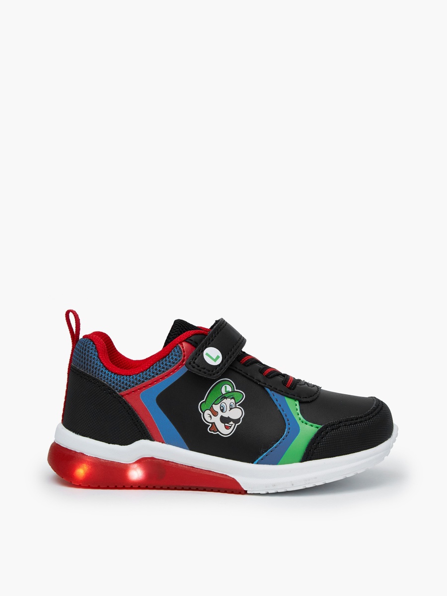 Boys Light-Up Hook and Loop Ankle Sneakers