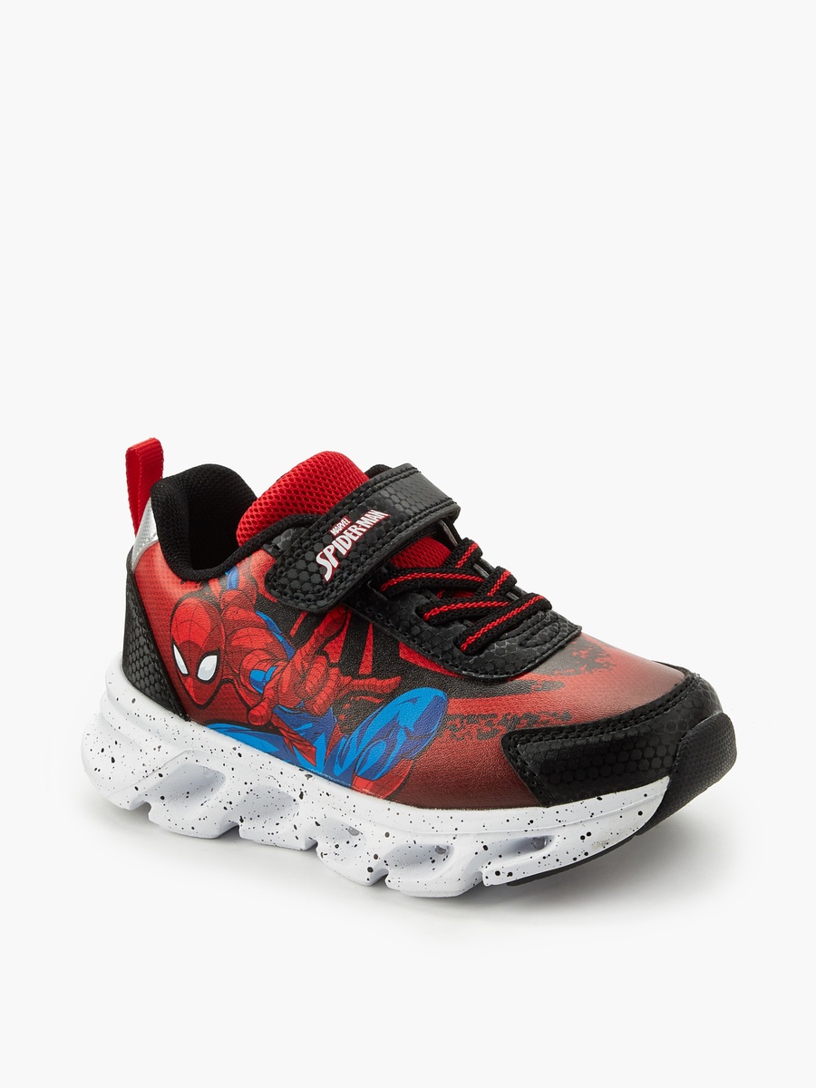Boys Spider-Man Print Light-Up Ankle Sneakers