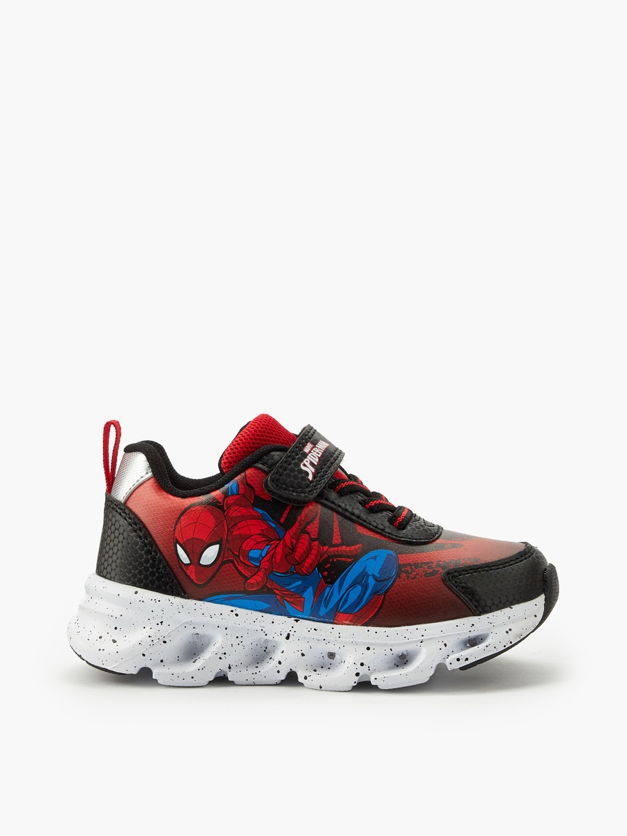 Boys Spider-Man Print Light-Up Ankle Sneakers