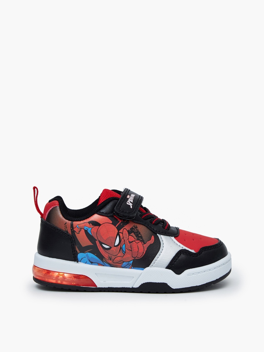 Boys Spider-Man Print Light-Up Ankle Sneakers