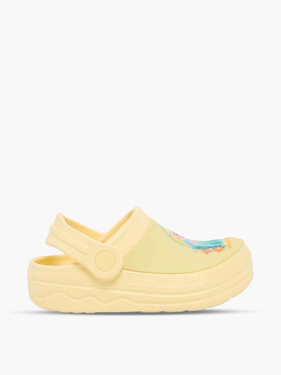 Girls Elsa Print Backstrap Clogs