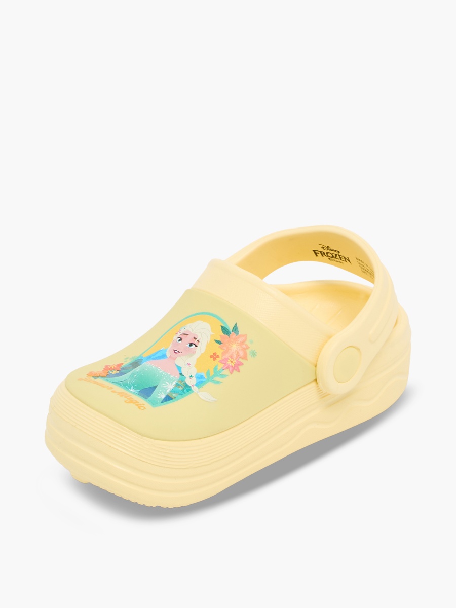 Girls Elsa Print Backstrap Clogs