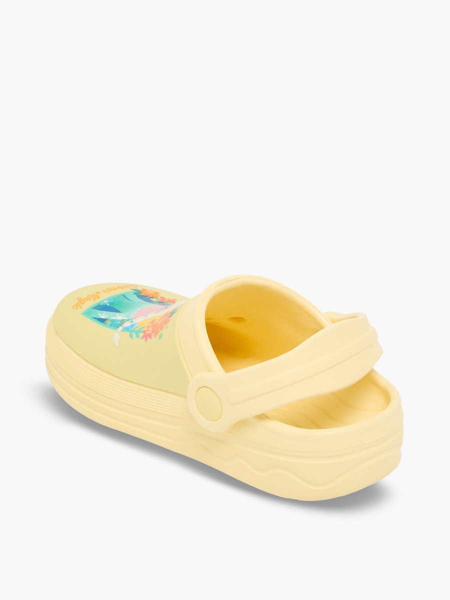 Girls Elsa Print Backstrap Clogs