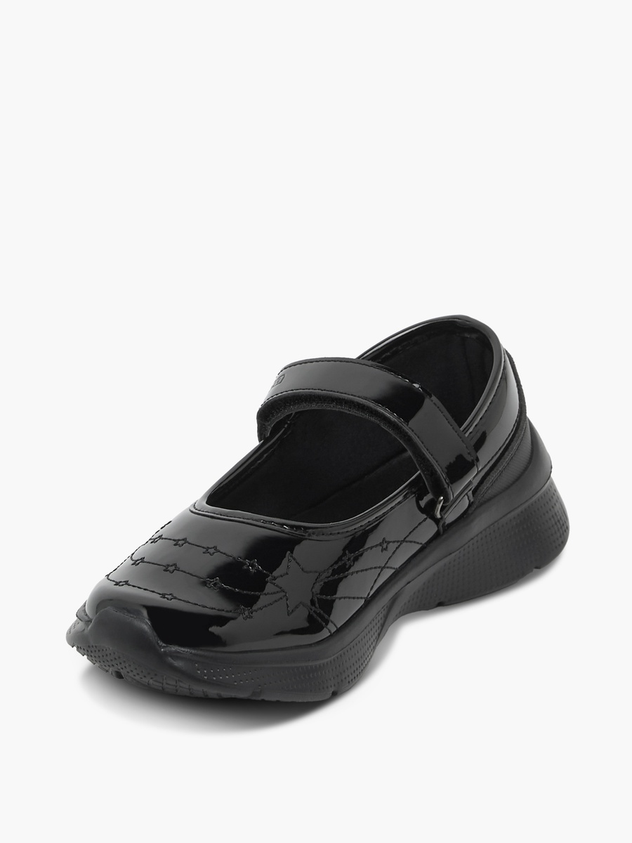 Girls Hook and Loop Mary Jane School Shoes