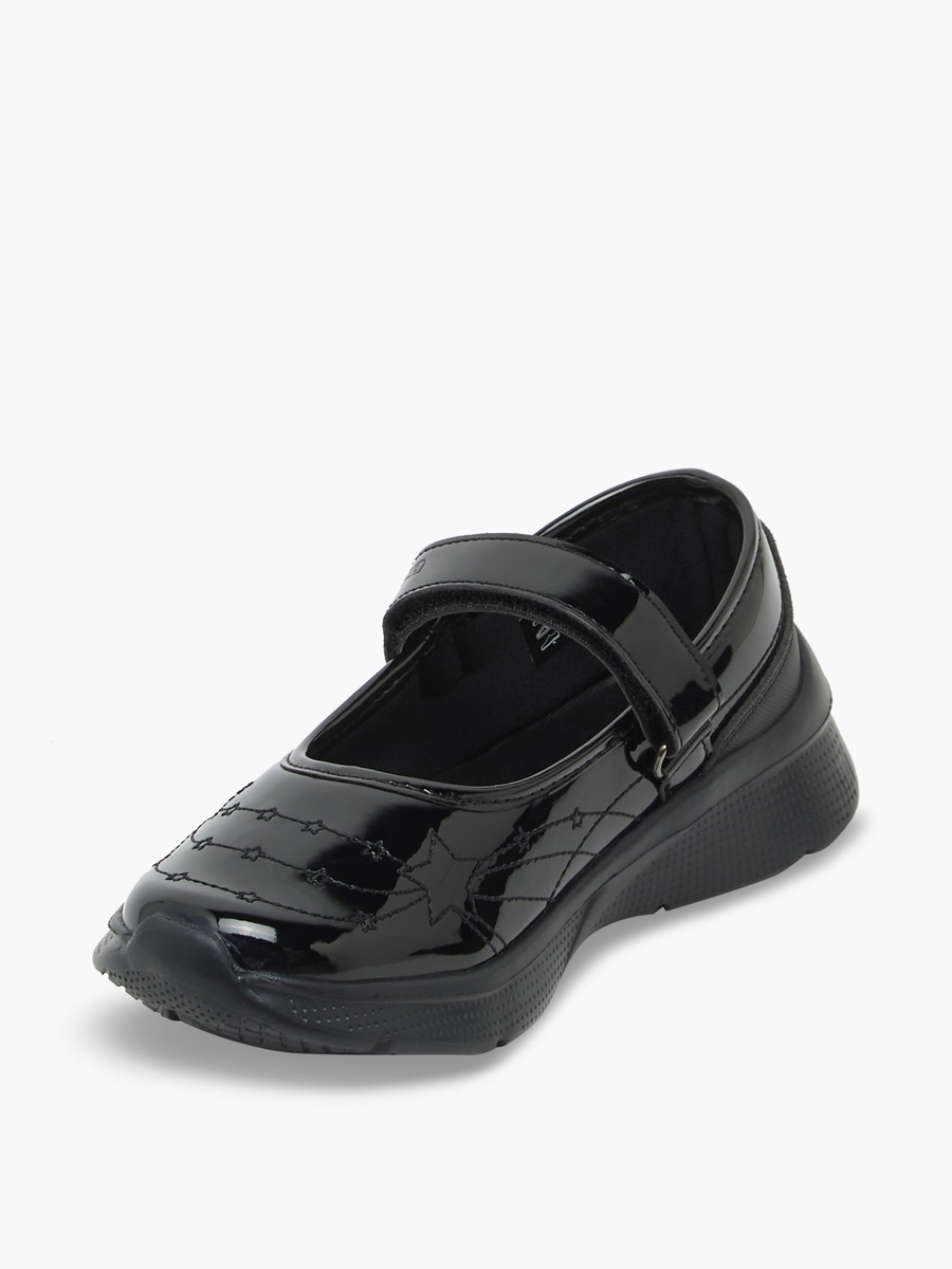 Girls Hook and Loop Mary Jane School Shoes