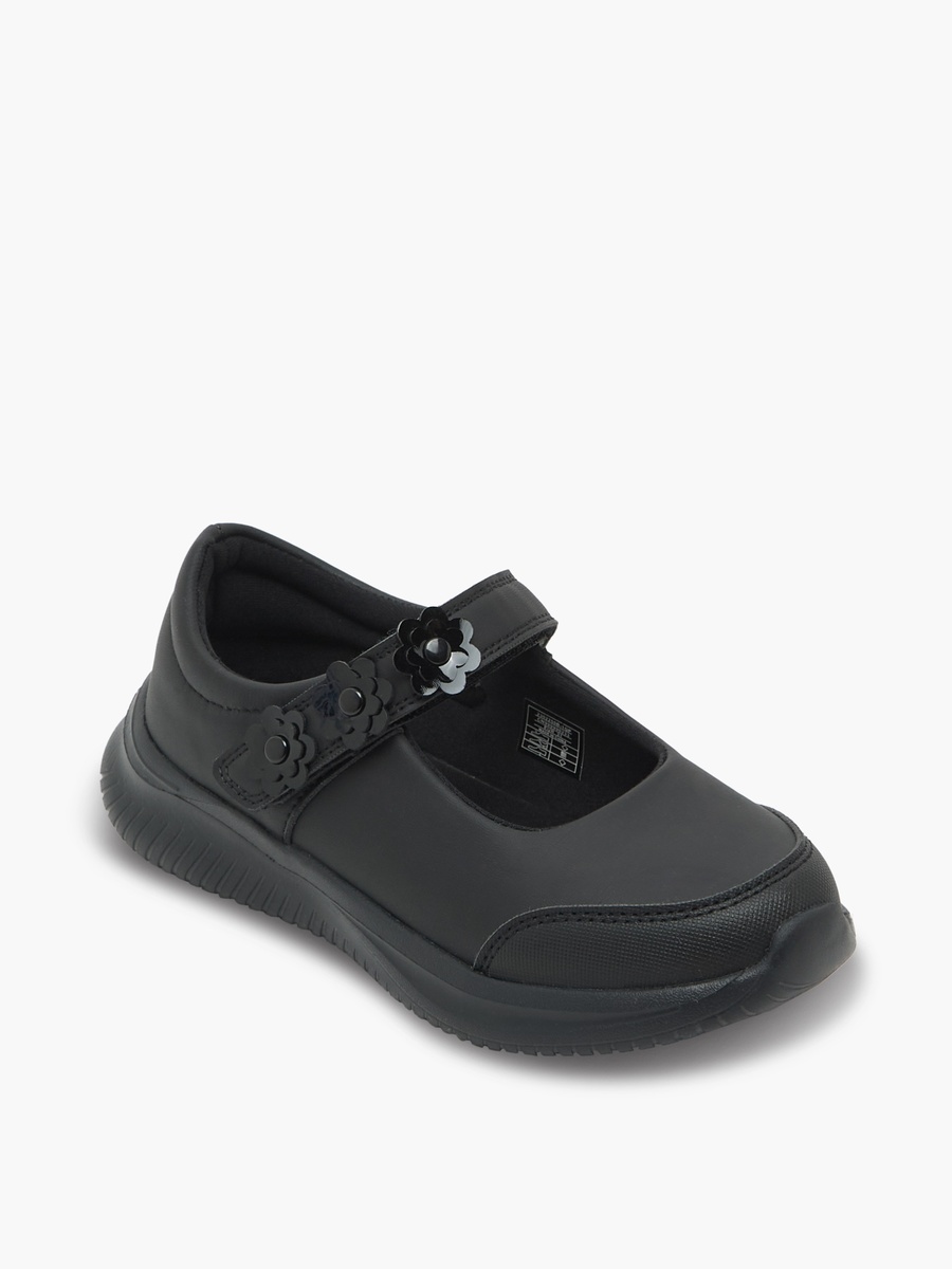 Girls Hook and Loop Mary Jane School Shoes