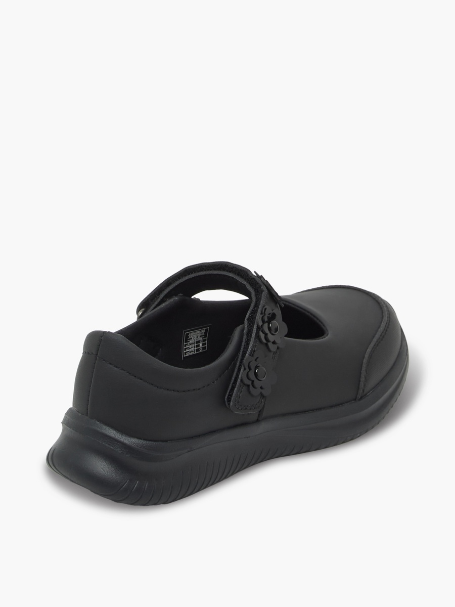 Girls Hook and Loop Mary Jane School Shoes