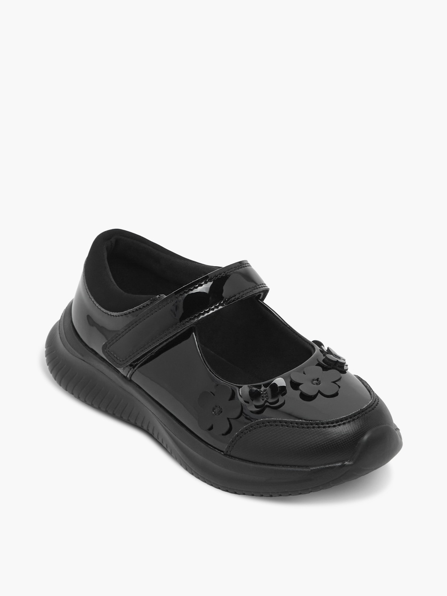 Girls Hook and Loop Mary Jane School Shoes