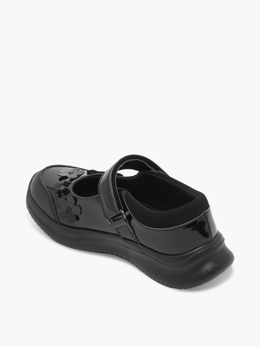 Girls Hook and Loop Mary Jane School Shoes