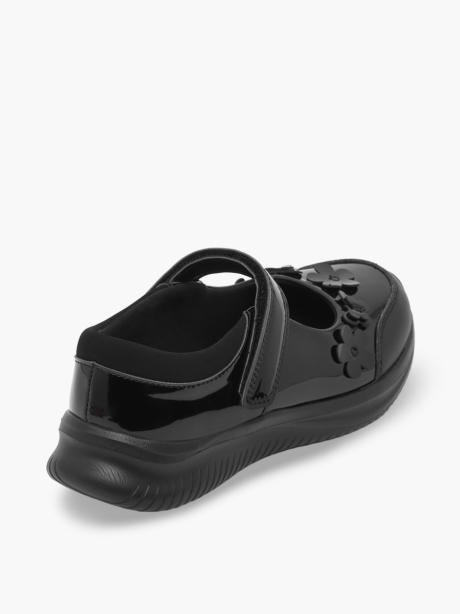 Girls Hook and Loop Mary Jane School Shoes