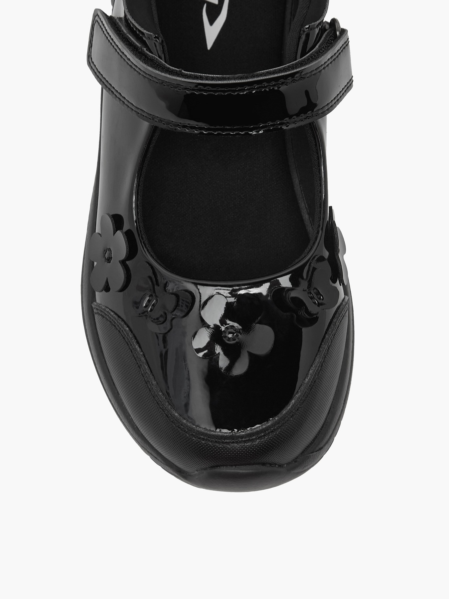 Girls Hook and Loop Mary Jane School Shoes