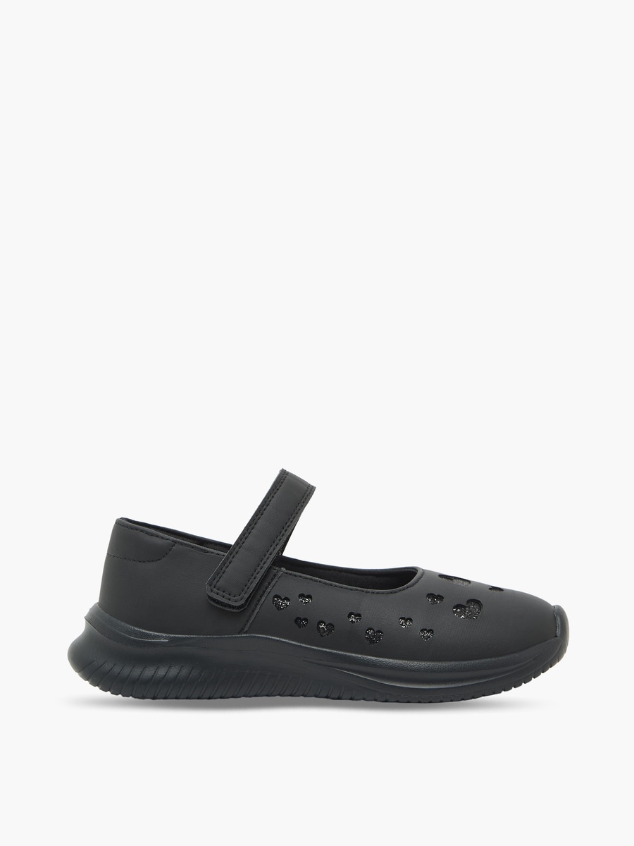 Girls Hook and Loop Mary Jane School Shoes