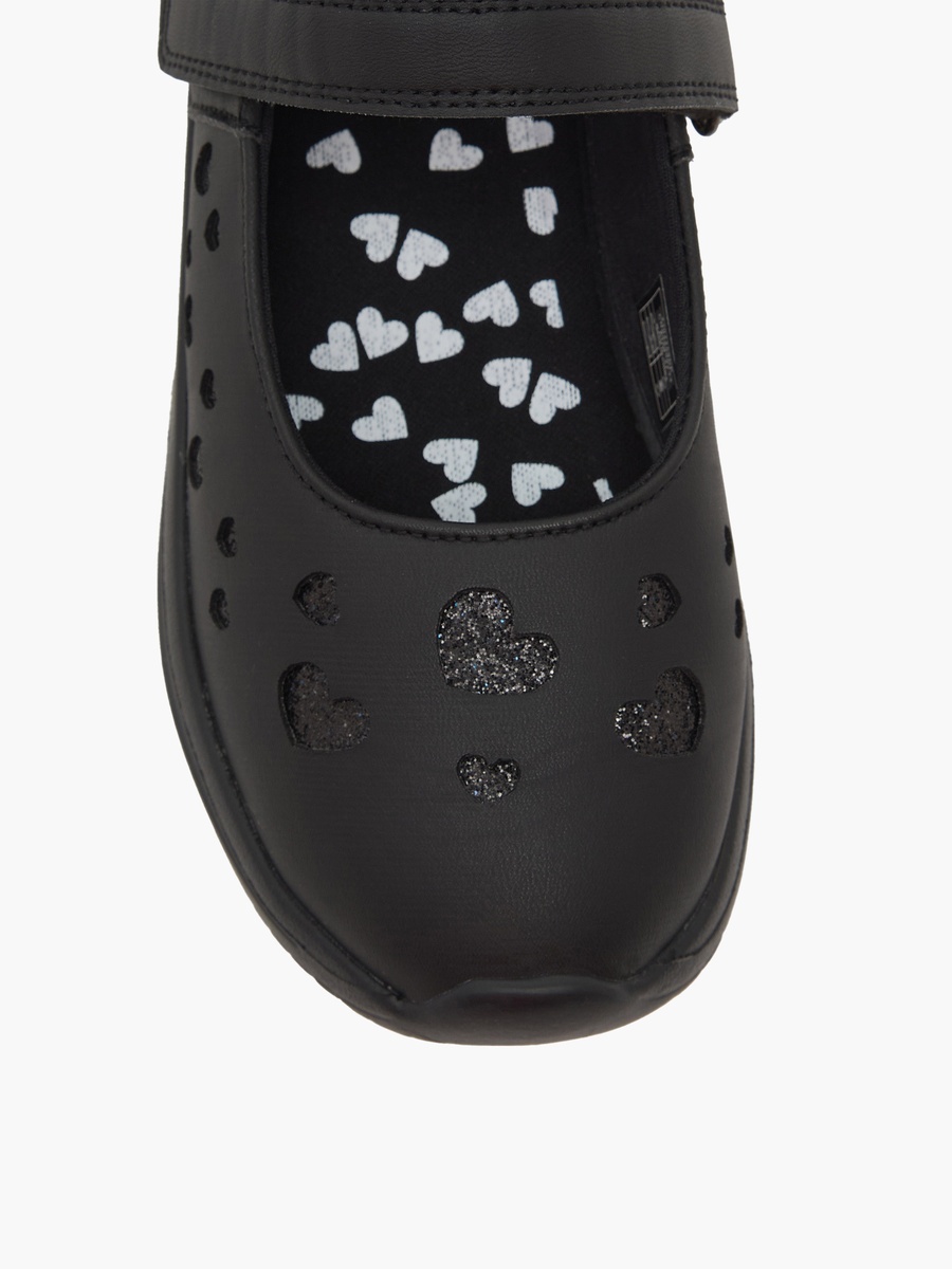 Girls Hook and Loop Mary Jane School Shoes
