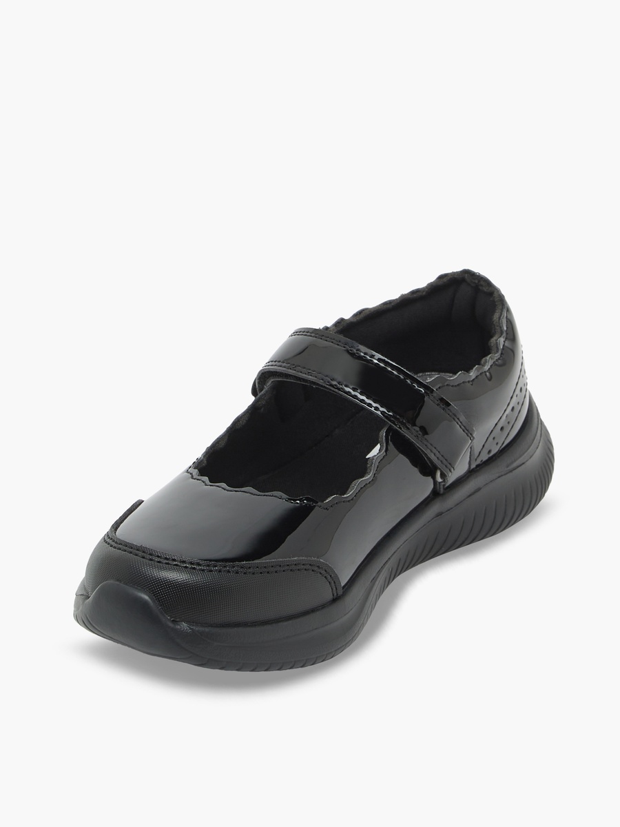 Girls Hook and Loop Mary Jane School Shoes
