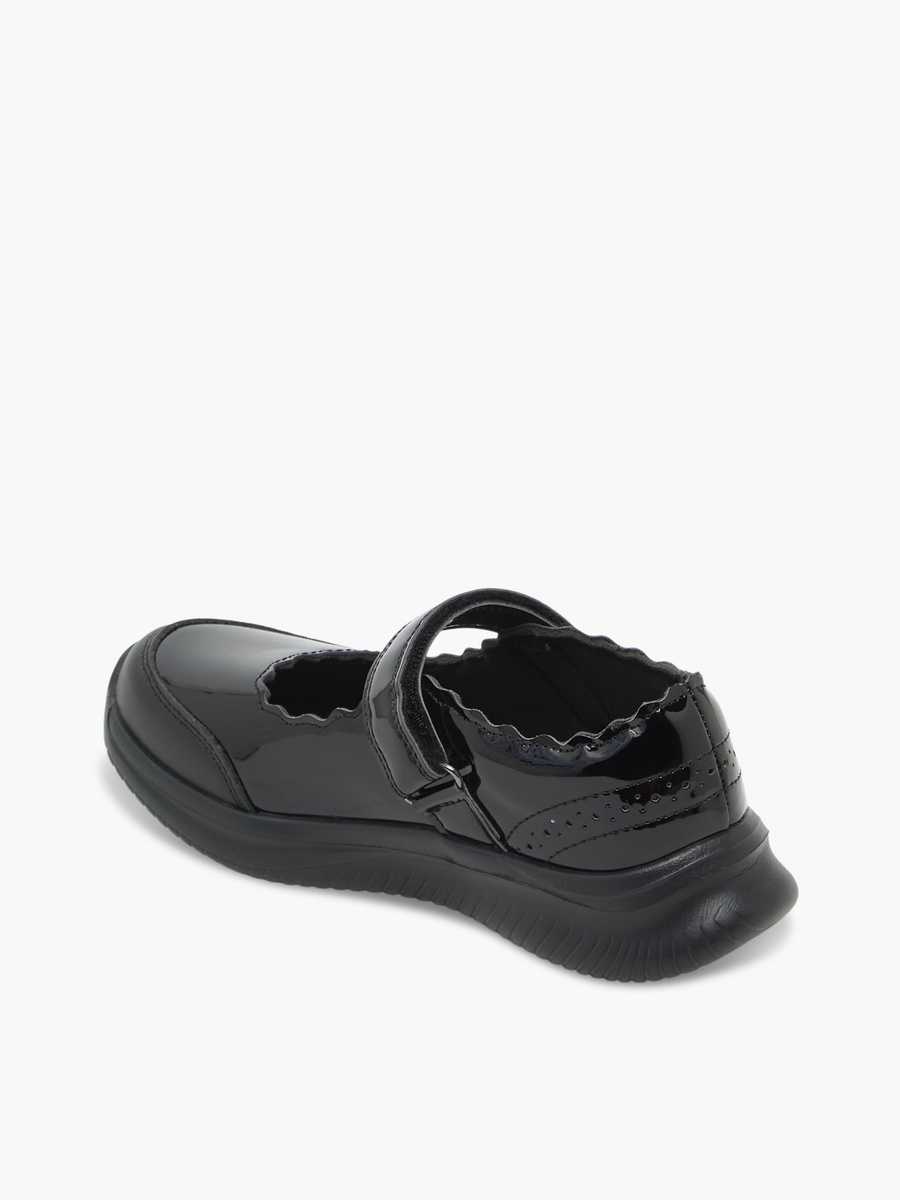 Girls Hook and Loop Mary Jane School Shoes