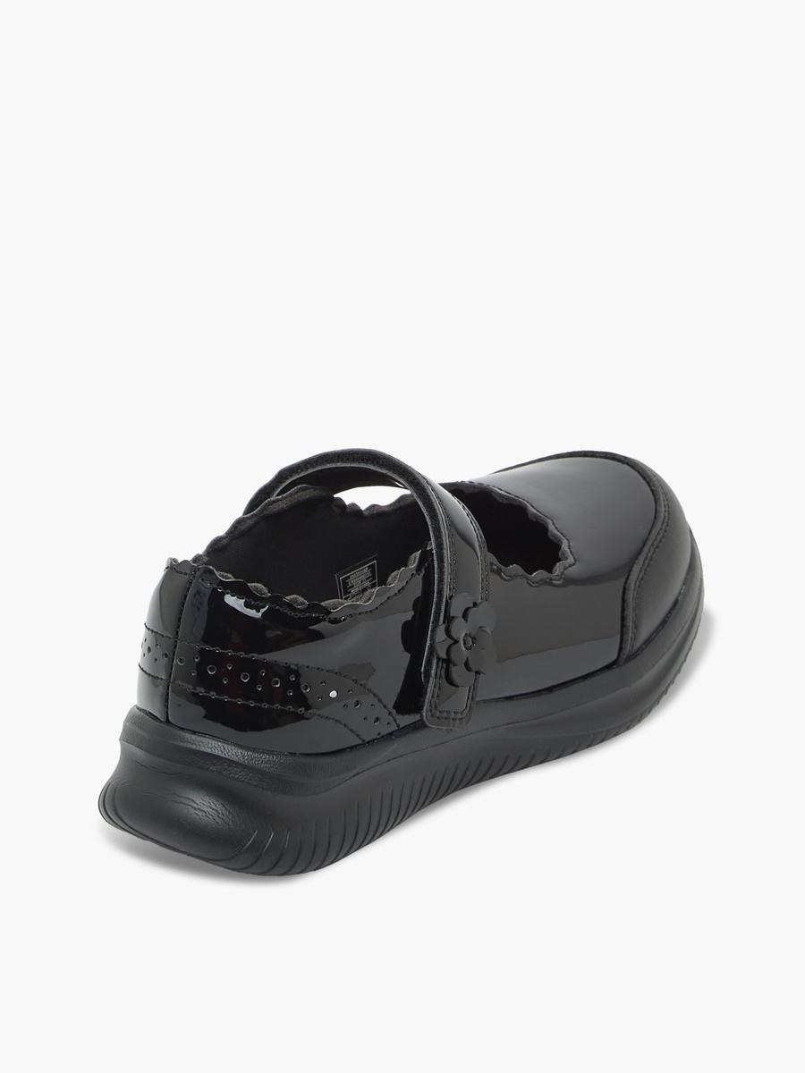 Girls Hook and Loop Mary Jane School Shoes