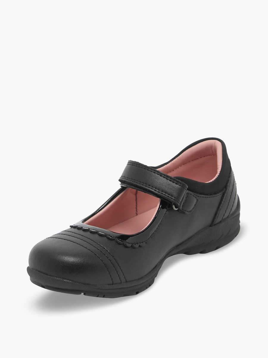 Girls Hook and Loop Mary Jane School Shoes