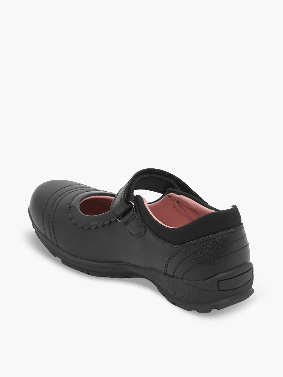 Girls Hook and Loop Mary Jane School Shoes