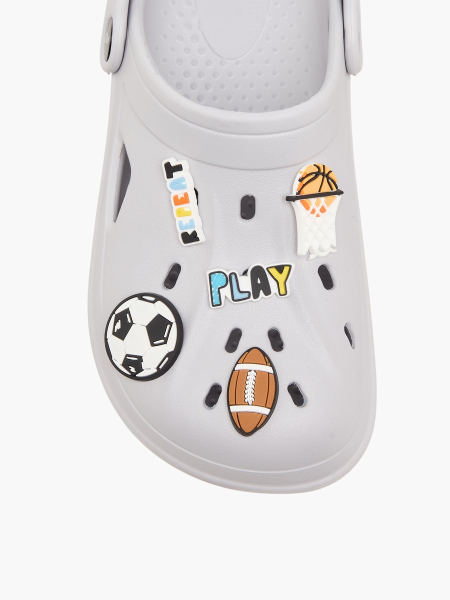 Boys Sports Jibbitz Embellished Clogs