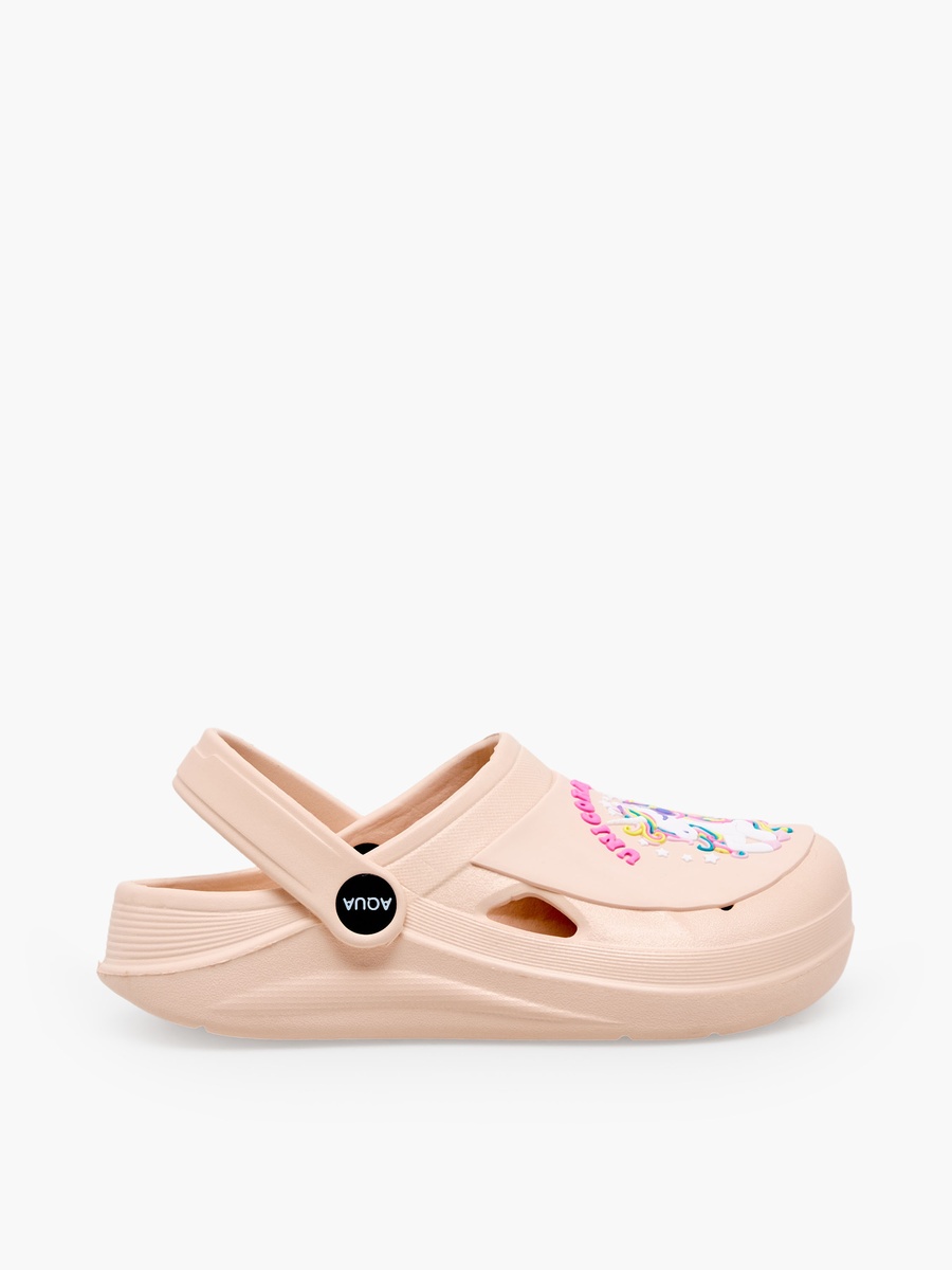 Girls Unicorn Applique Clogs