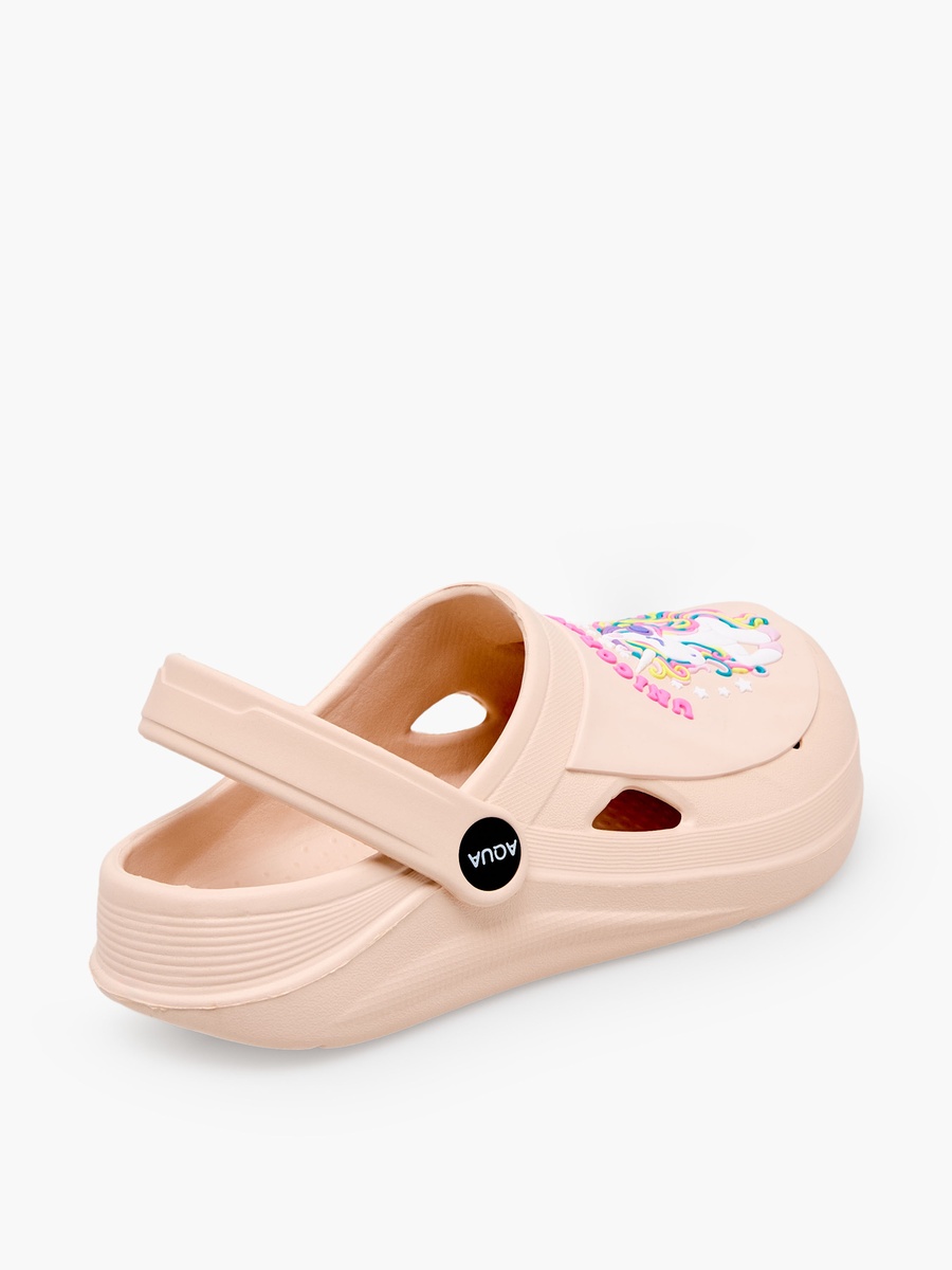 Girls Unicorn Applique Clogs
