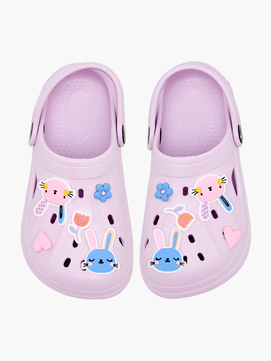 Girls Applique Detail Clogs