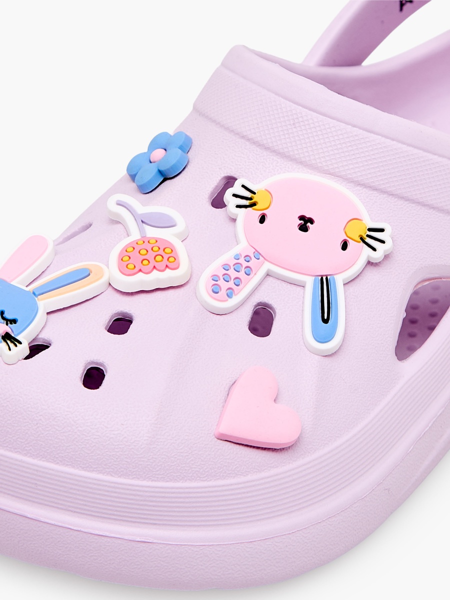 Girls Applique Detail Clogs