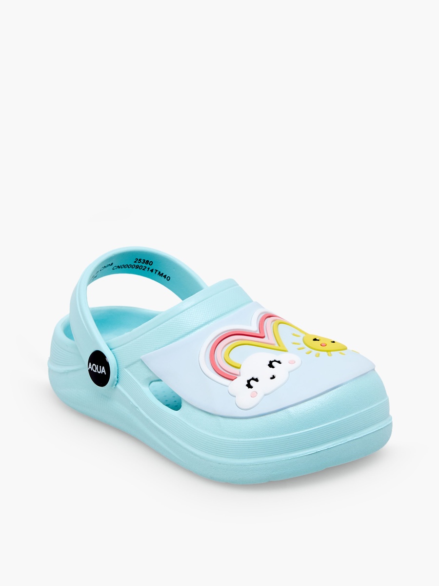 Girls Rainbow Applique Clogs