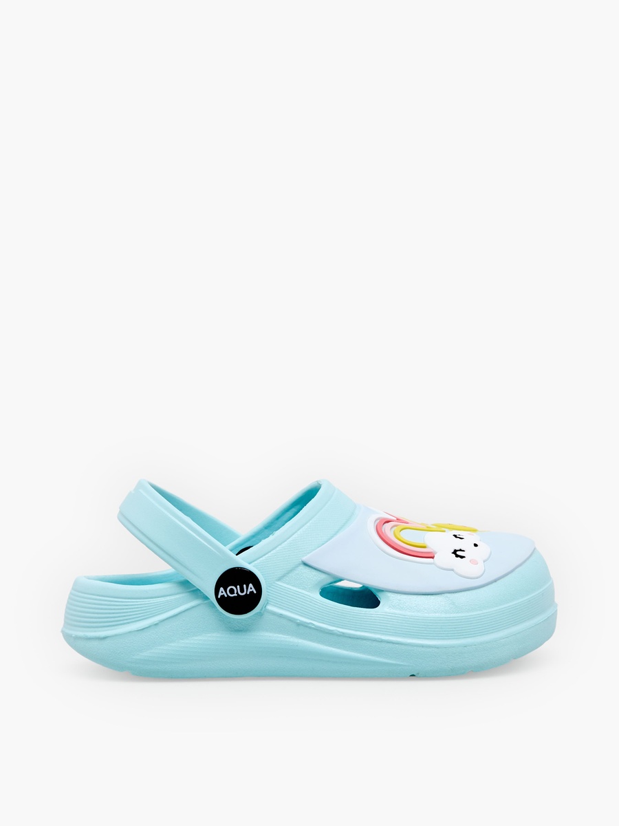 Girls Rainbow Applique Clogs